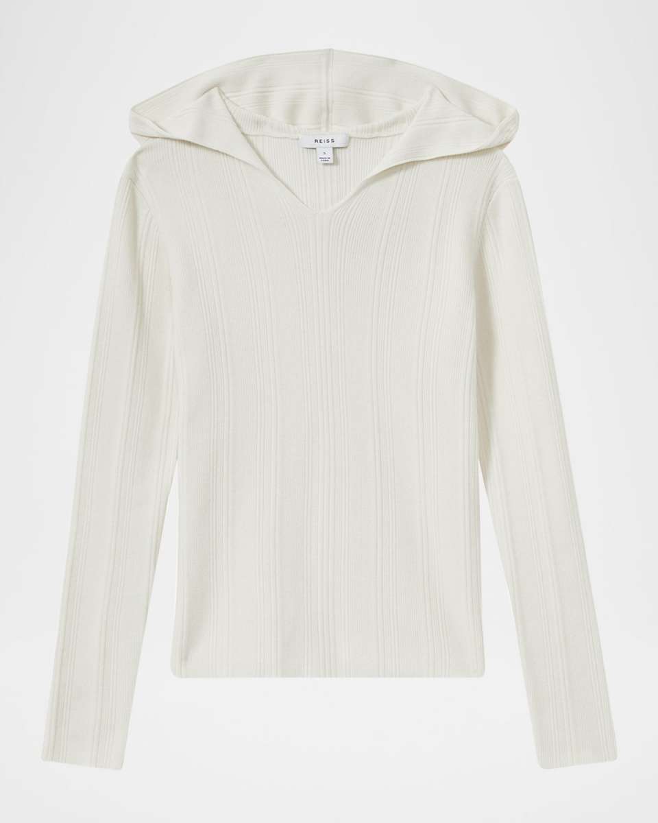 Chloe Hooded Rib Knit Pullov